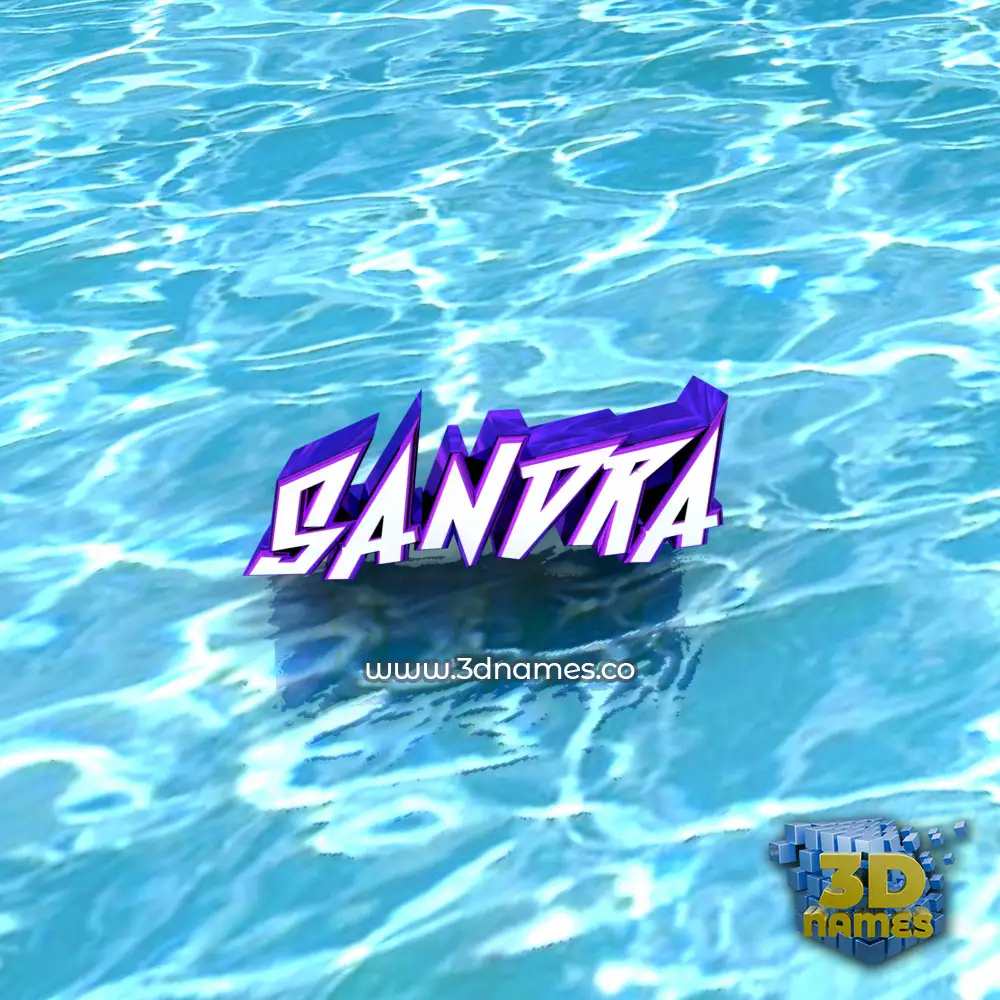 sandra in Water style - 3D name wallpaper