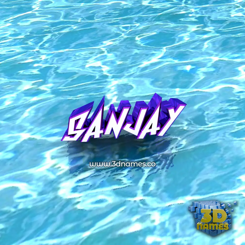 sanjay in Water style - 3D name wallpaper