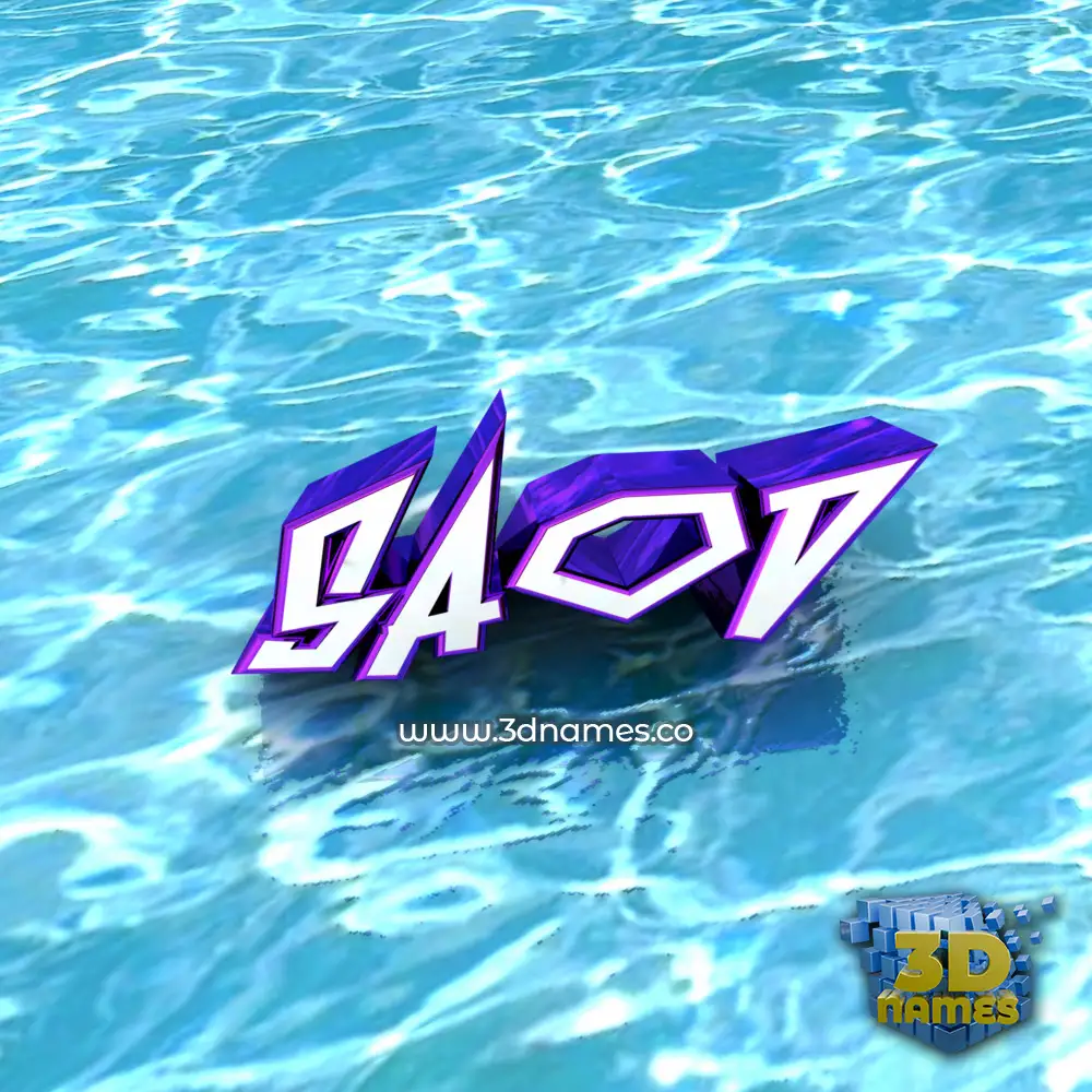 saod in Water style - 3D name wallpaper
