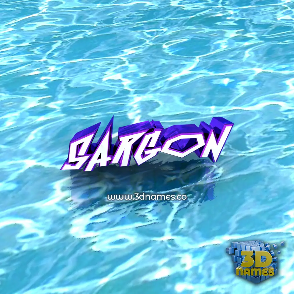 sargon in Water style - 3D name wallpaper