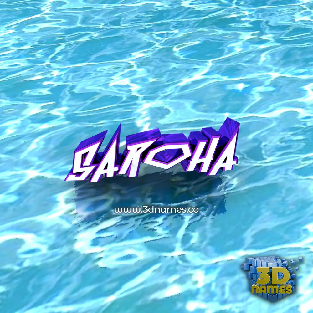 saroha in Water style - 3D name wallpaper