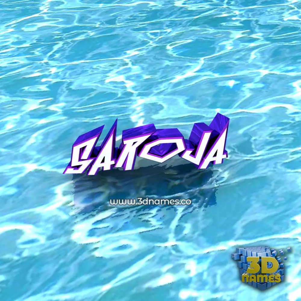 saroja in Water style - 3D name wallpaper