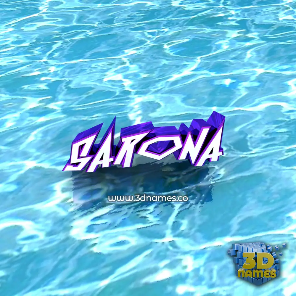 sarona in Water style - 3D name wallpaper