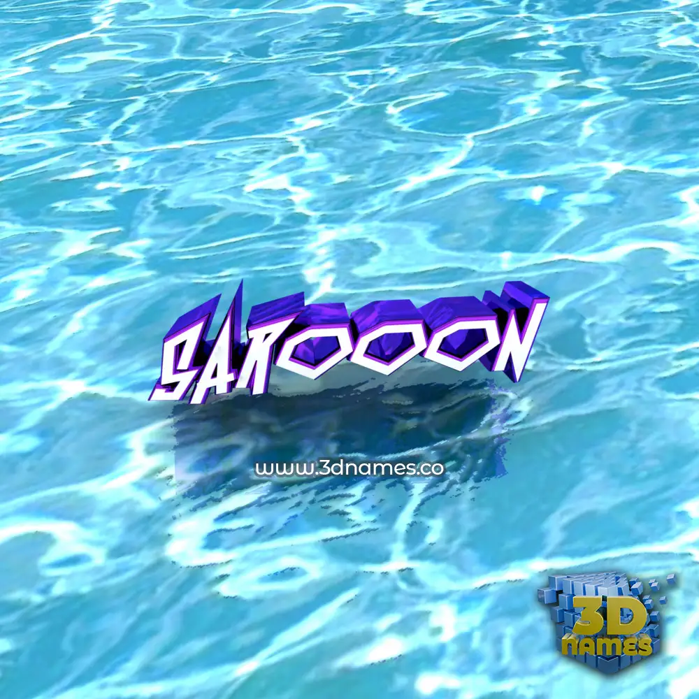 sarooon in Water style - 3D name wallpaper