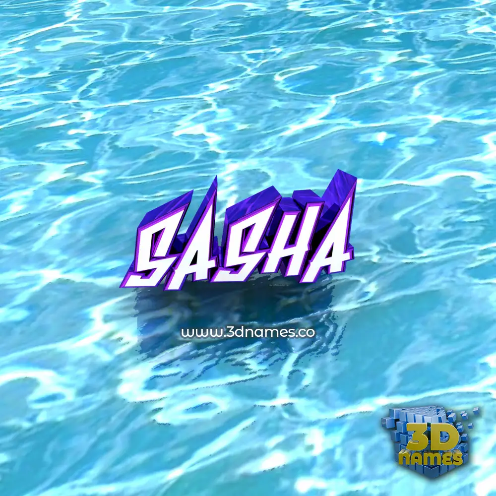 sasha in Water style - 3D name wallpaper