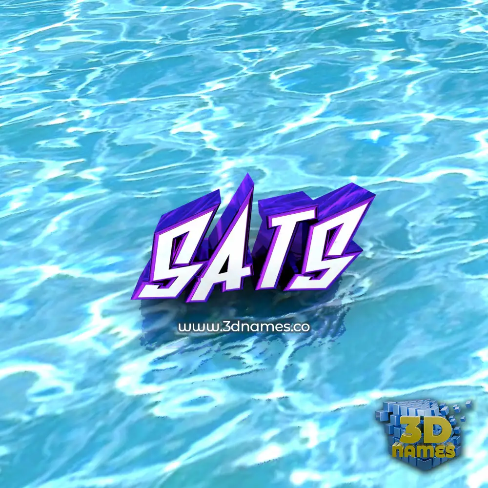 sats in Water style - 3D name wallpaper