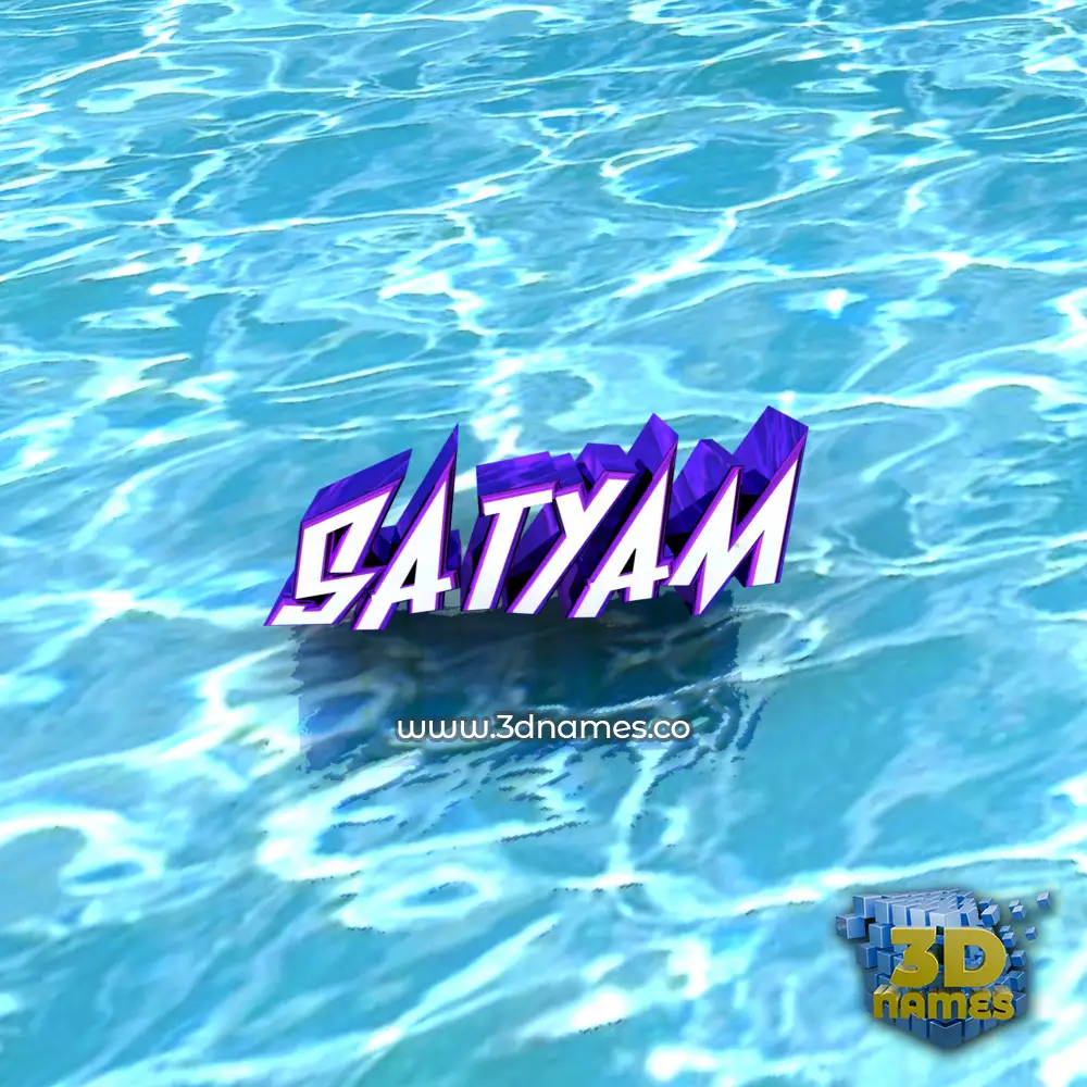 satyam in Water style - 3D name wallpaper