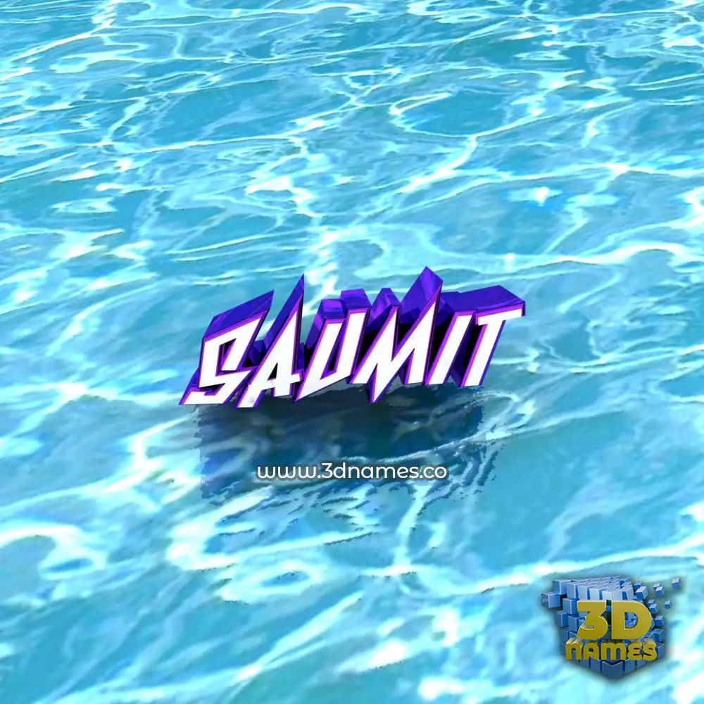 saumit in Water style - 3D name wallpaper