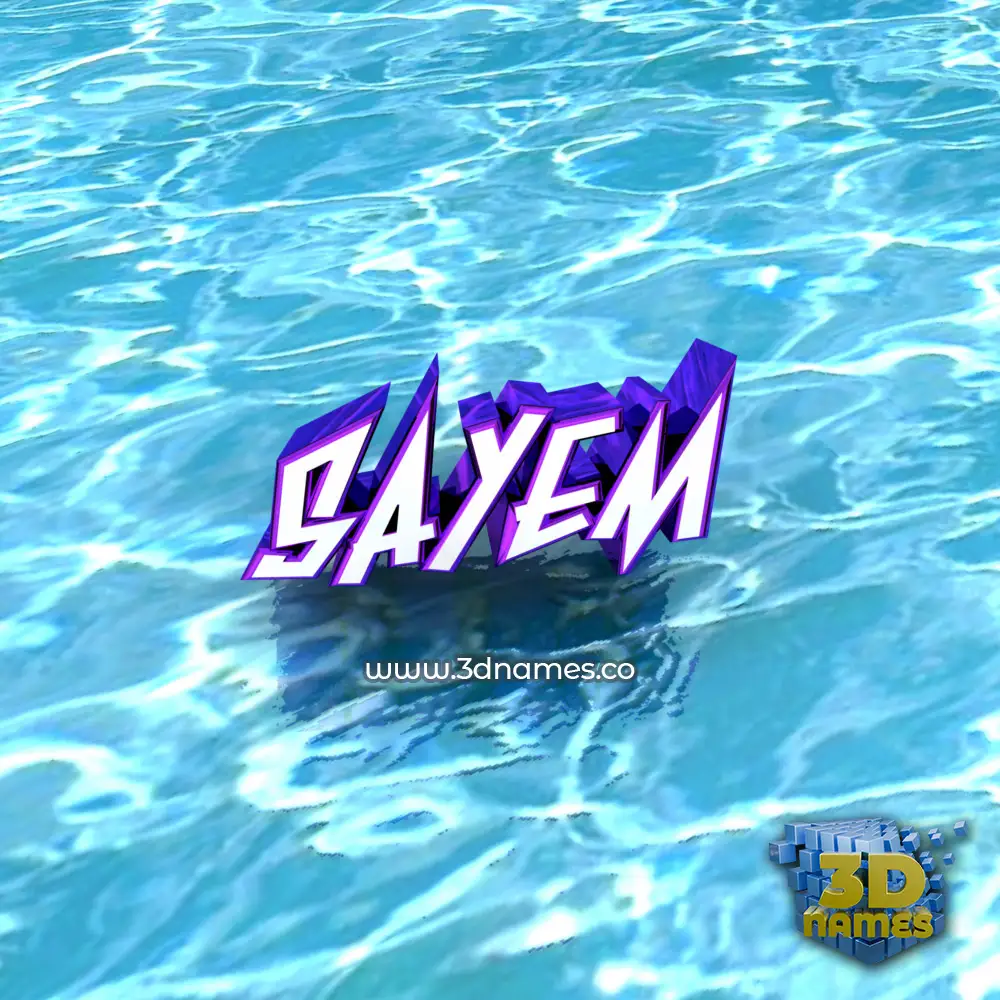 sayem in Water style - 3D name wallpaper