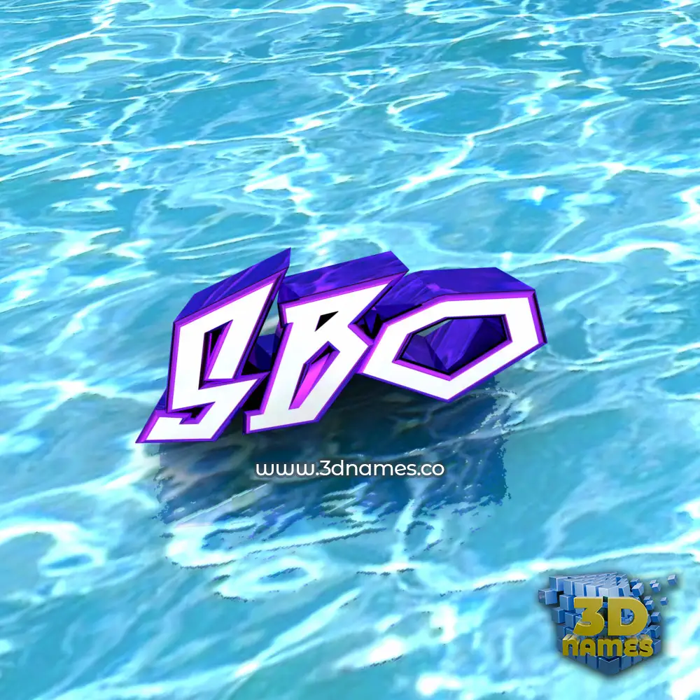 sbo in Water style - 3D name wallpaper