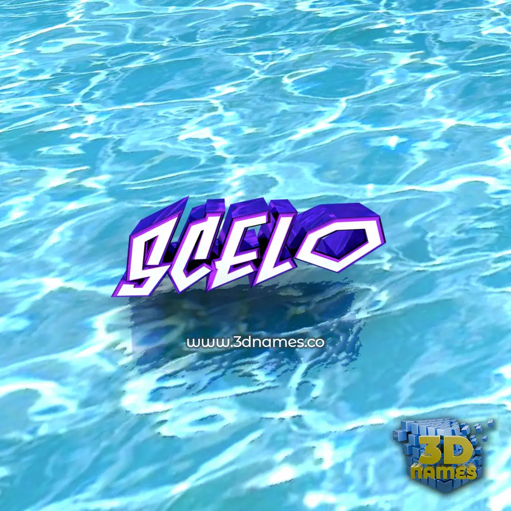 scelo in Water style - 3D name wallpaper