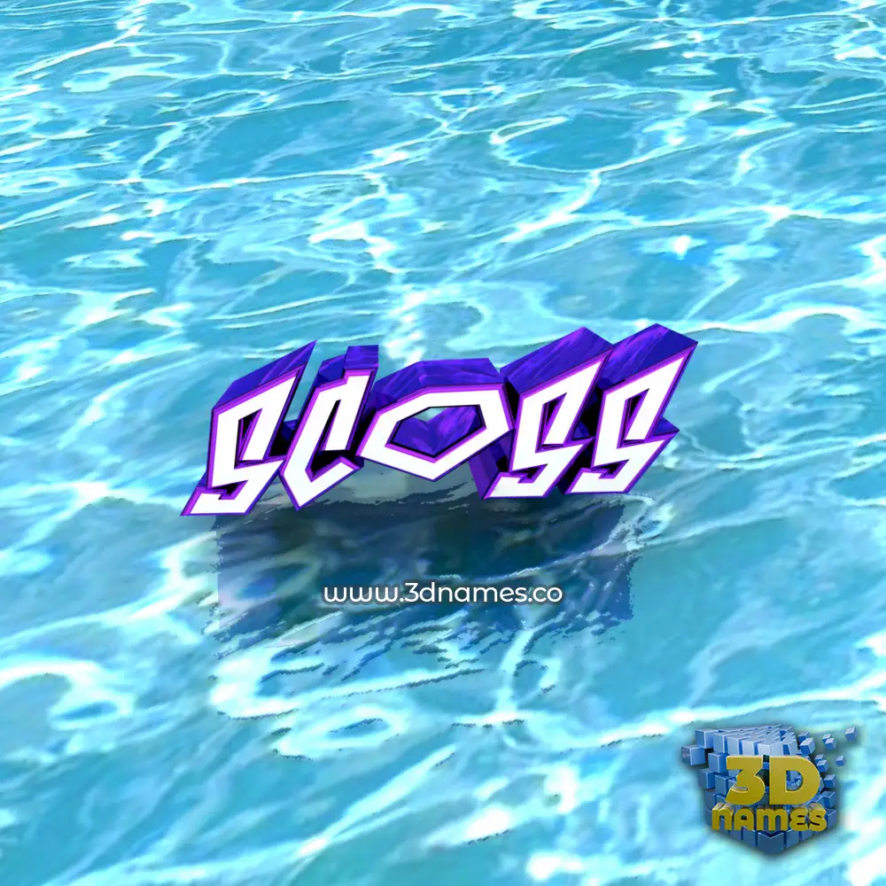 scoss in Water style - 3D name wallpaper