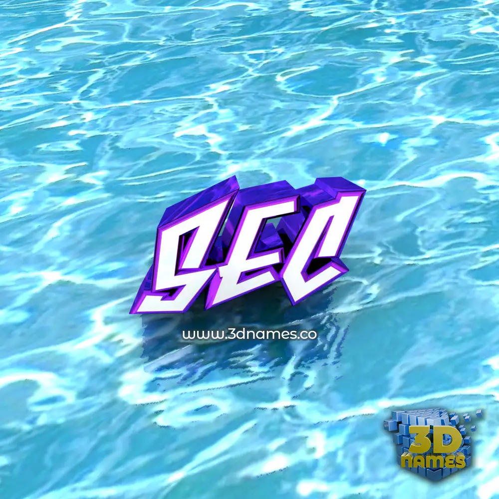 sec in Water style - 3D name wallpaper