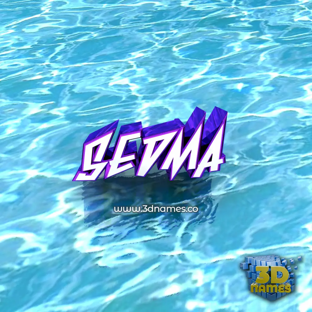 sedma in Water style - 3D name wallpaper