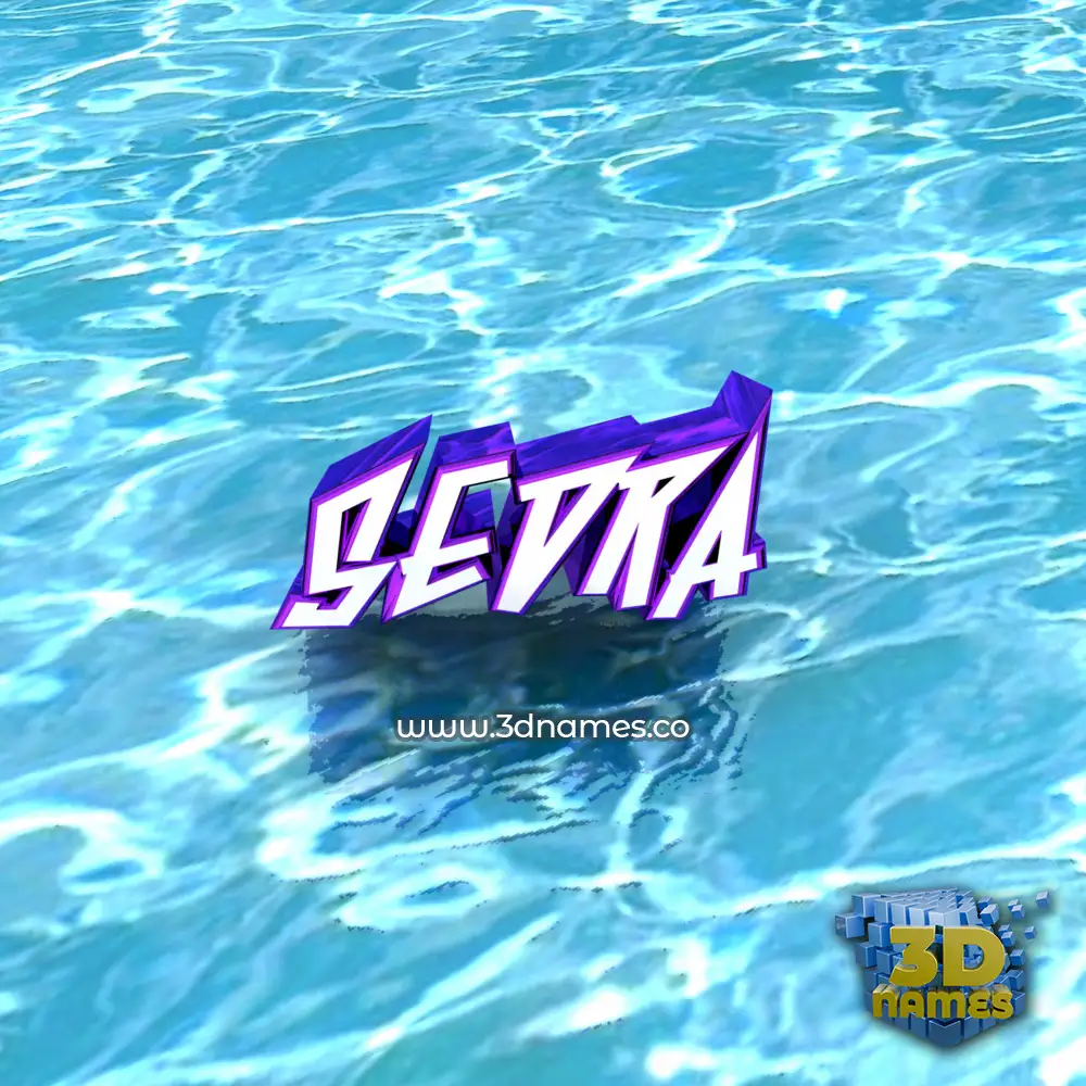 sedra in Water style - 3D name wallpaper