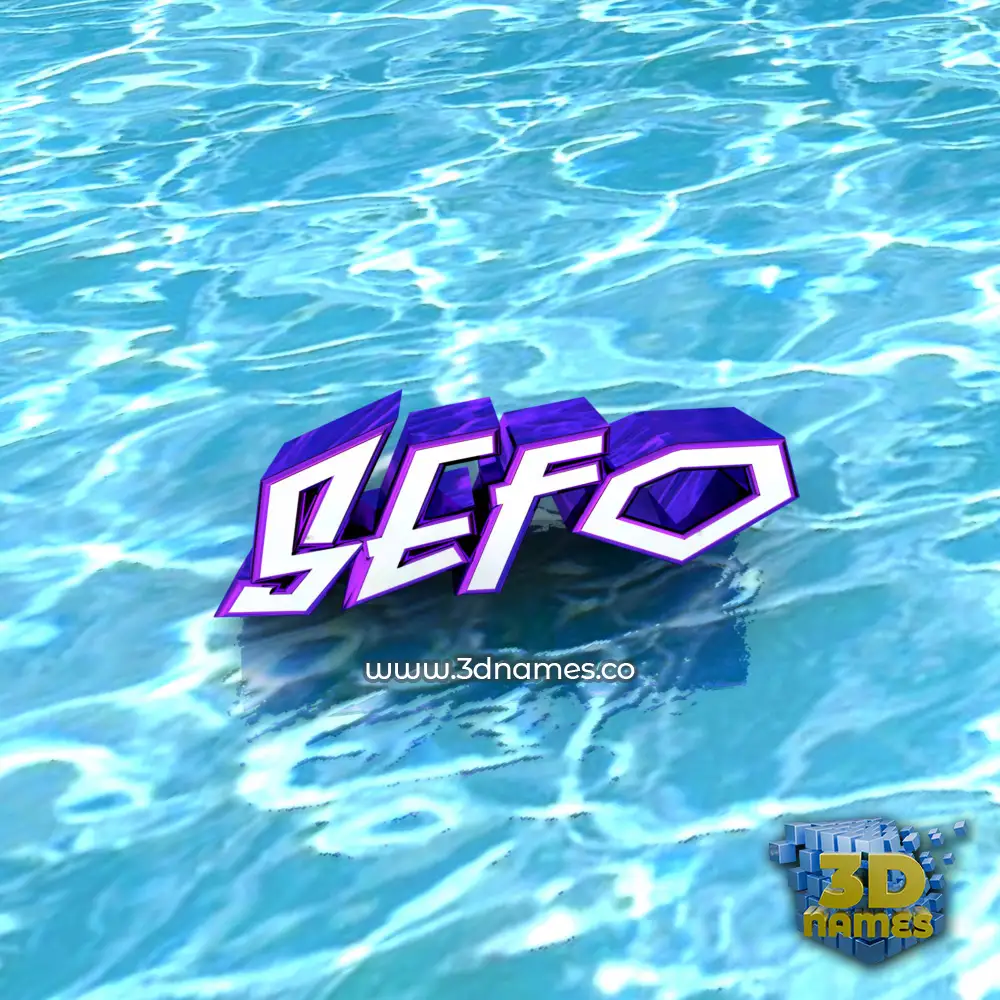 sefo in Water style - 3D name wallpaper