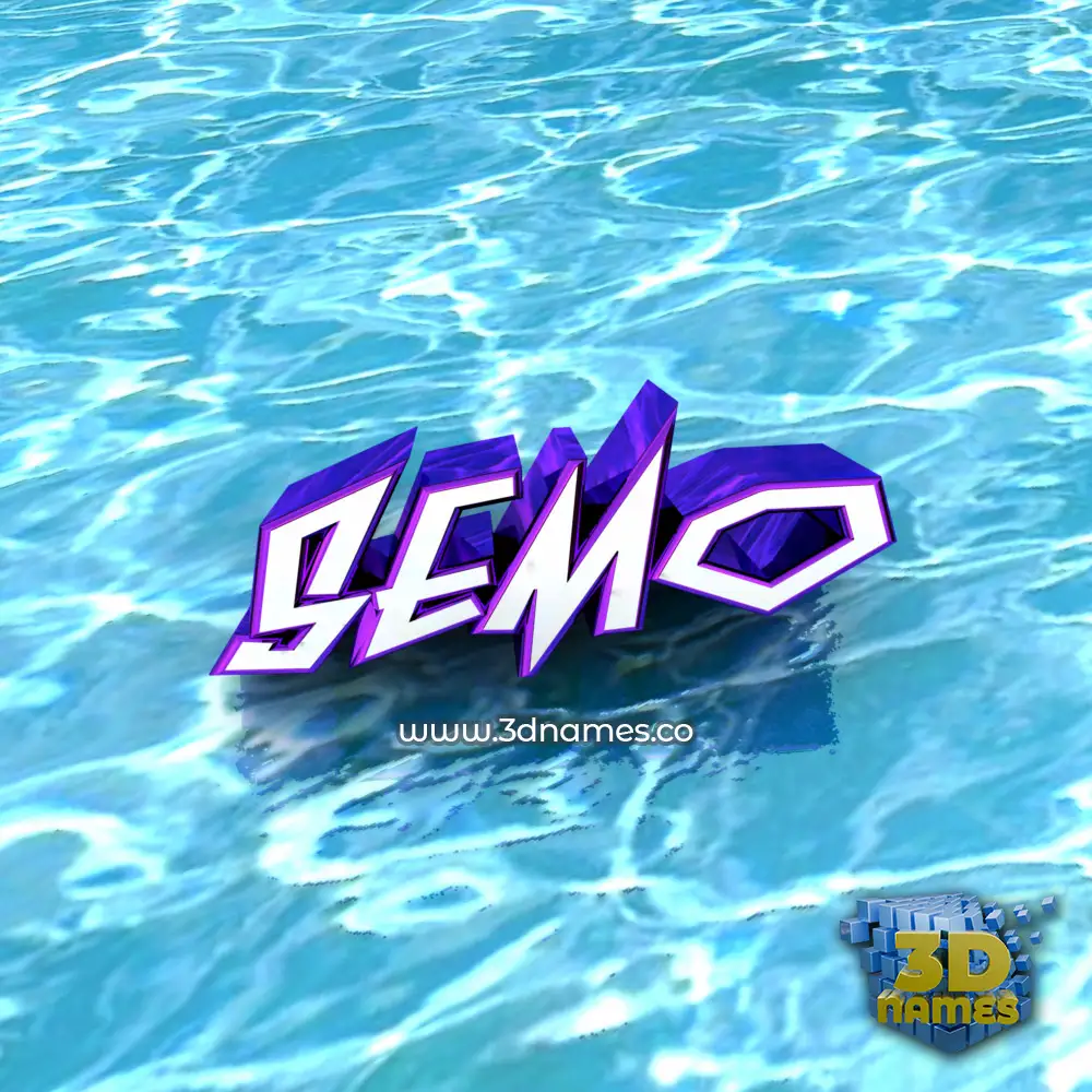 semo in Water style - 3D name wallpaper