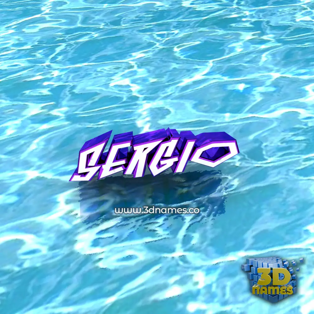 sergio in Water style - 3D name wallpaper