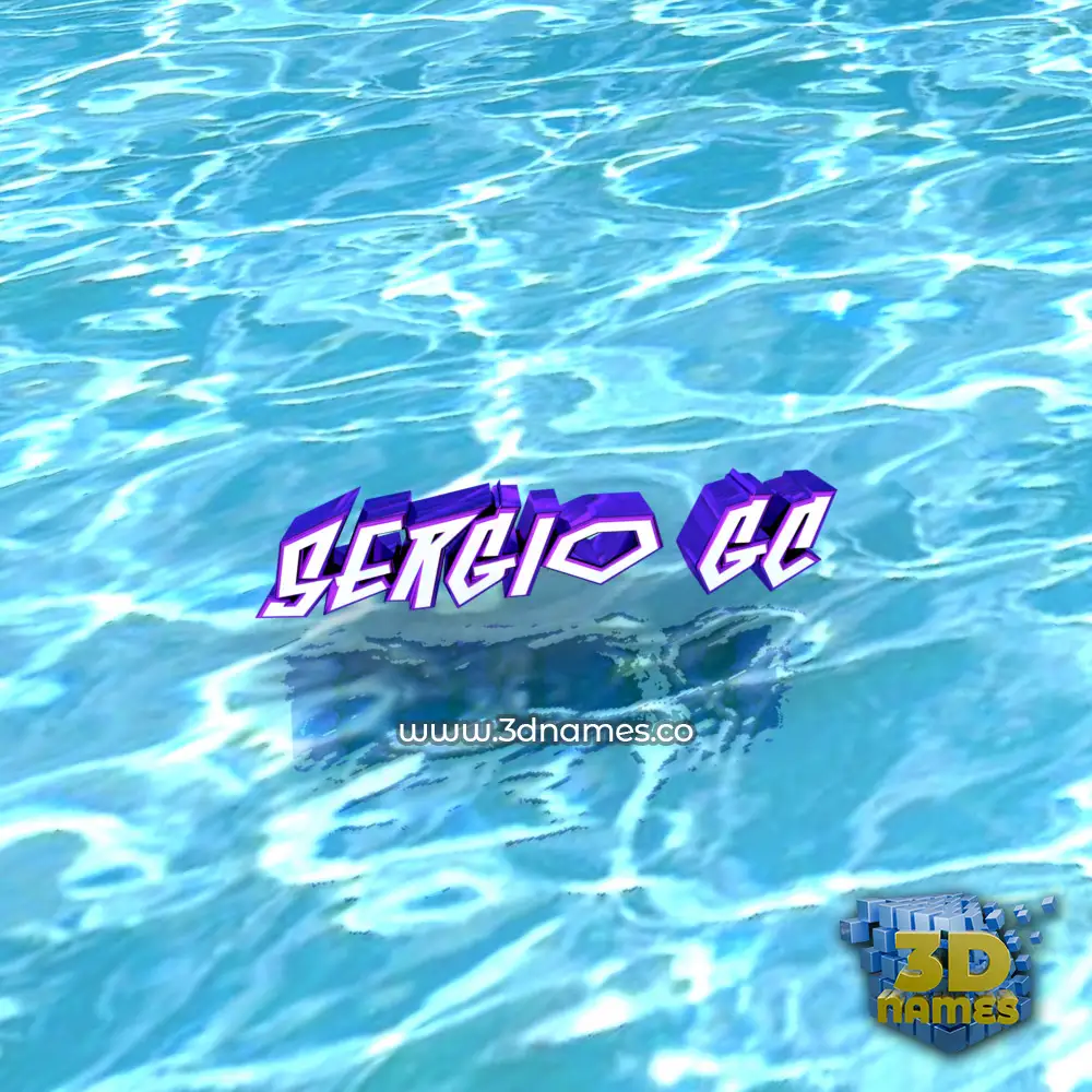 sergio gc in Water style - 3D name wallpaper
