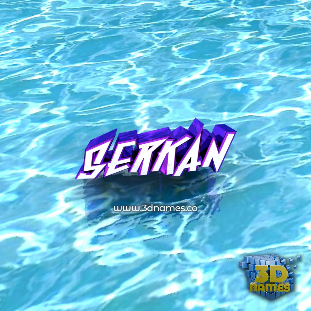 serkan in Water style - 3D name wallpaper