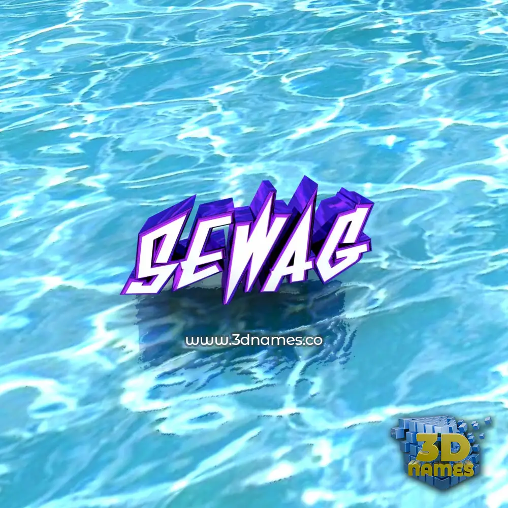 sewag in Water style - 3D name wallpaper