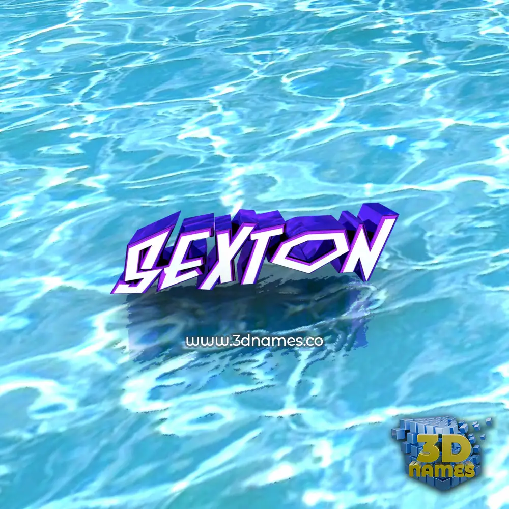 sexton in Water style - 3D name wallpaper