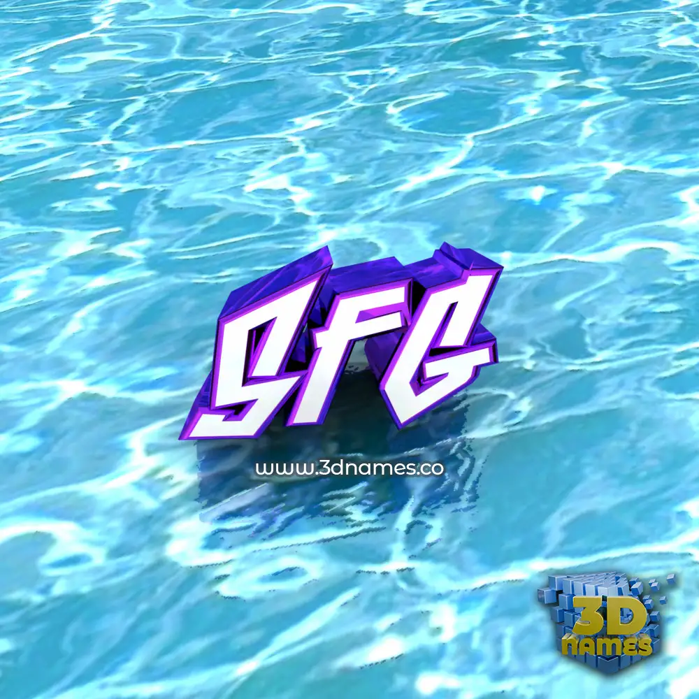 sfg in Water style - 3D name wallpaper