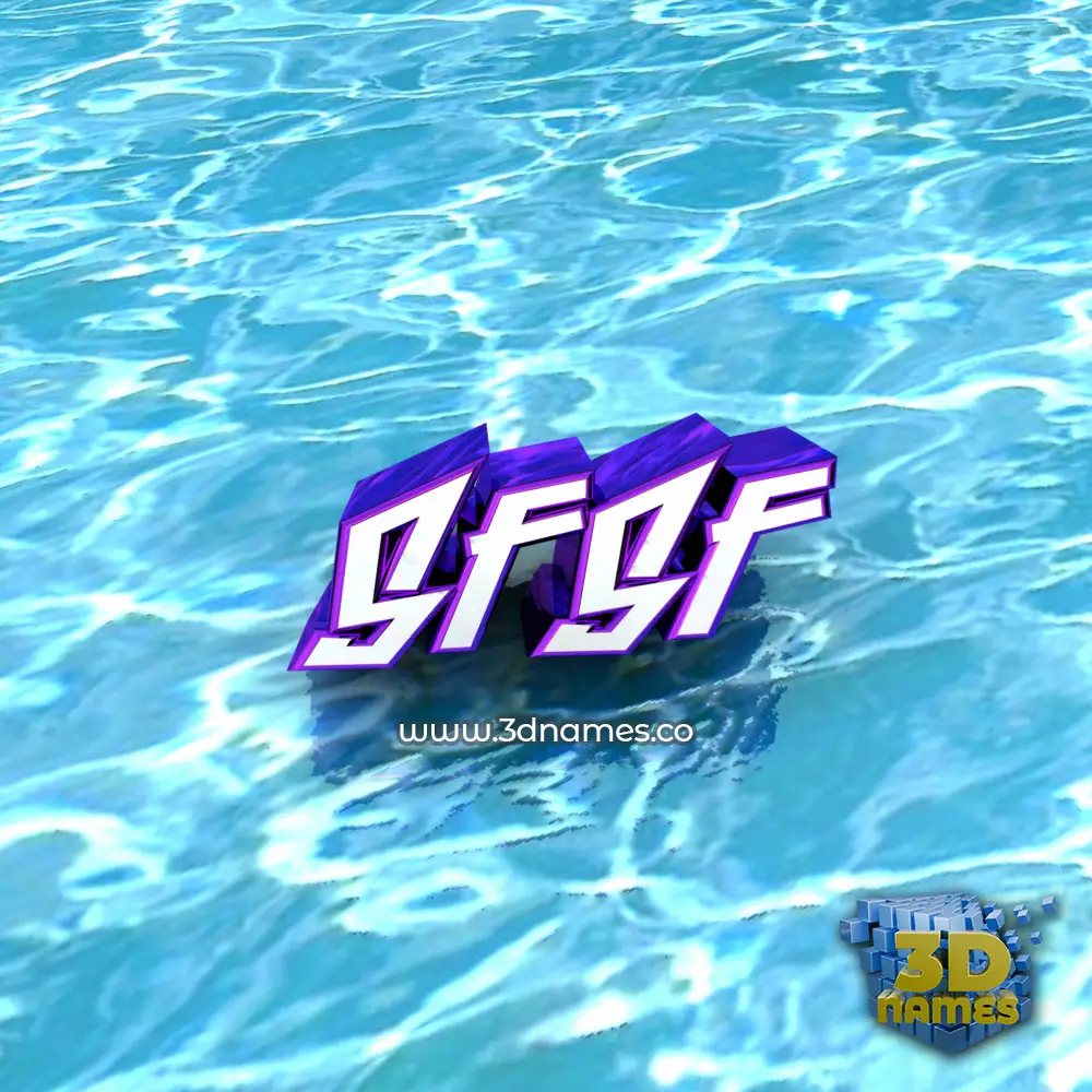 sfsf in Water style - 3D name wallpaper