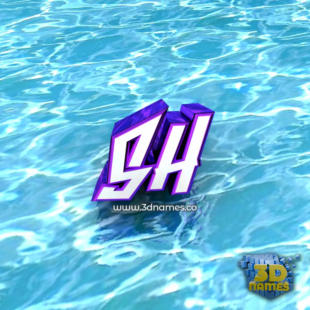 sh in Water style - 3D name wallpaper
