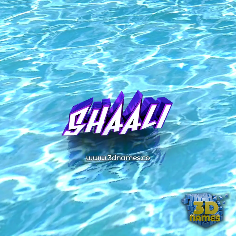shaali in Water style - 3D name wallpaper