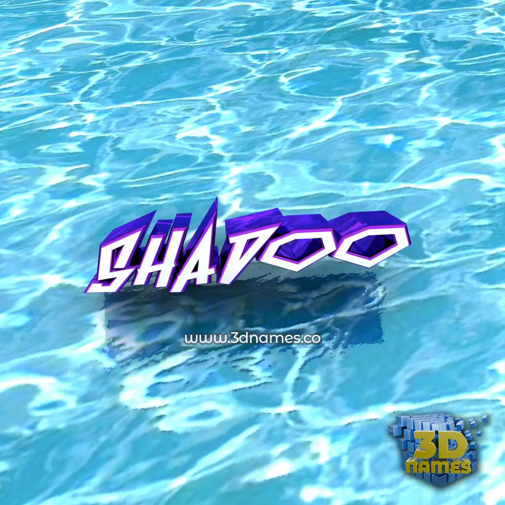 shadoo in Water style - 3D name wallpaper