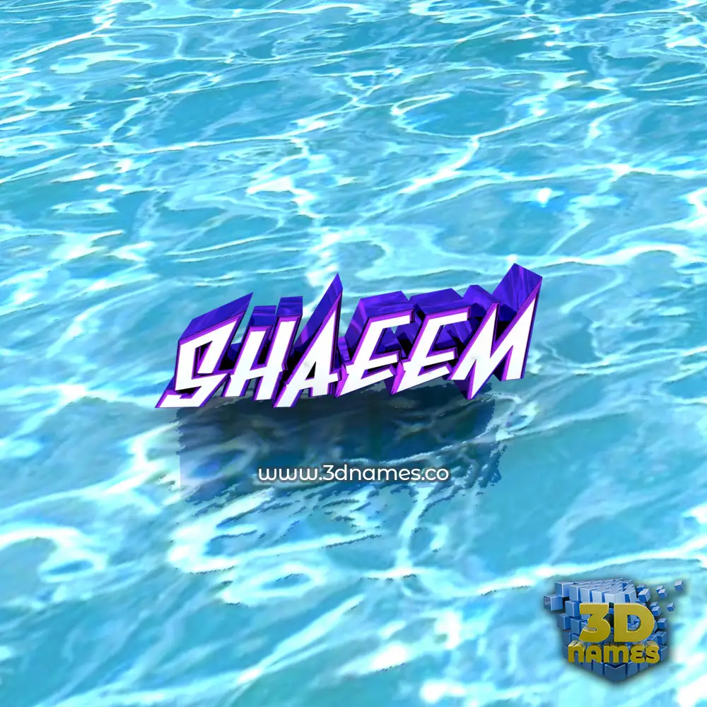 shaeem in Water style - 3D name wallpaper