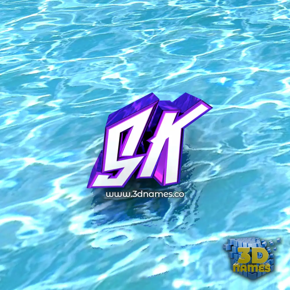 sk in Water style - 3D name wallpaper