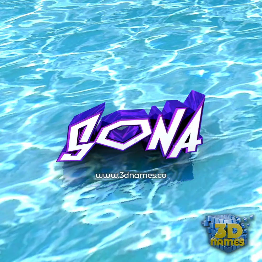 sona in Water style - 3D name wallpaper