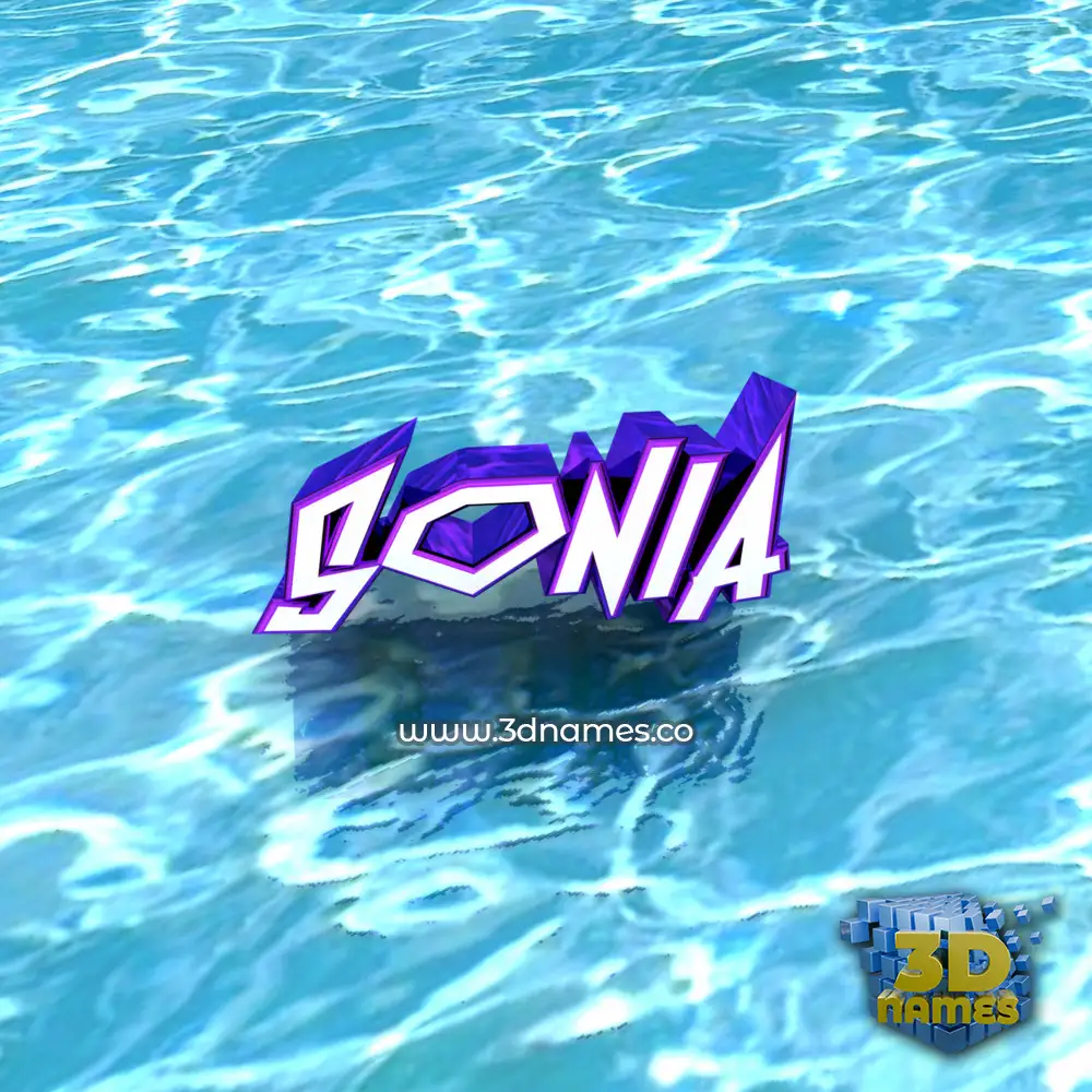 sonia in Water style - 3D name wallpaper