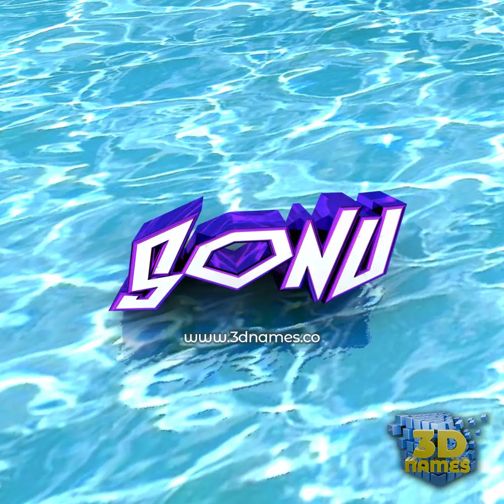 sonu in Water style - 3D name wallpaper