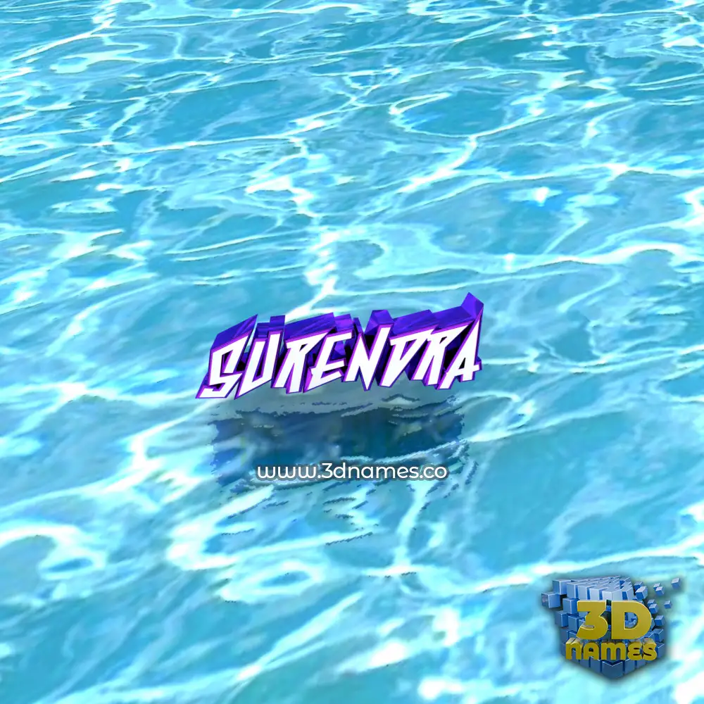 surendra in Water style - 3D name wallpaper