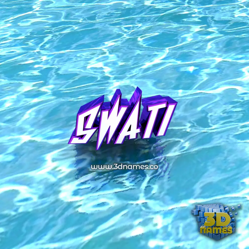swati in Water style - 3D name wallpaper
