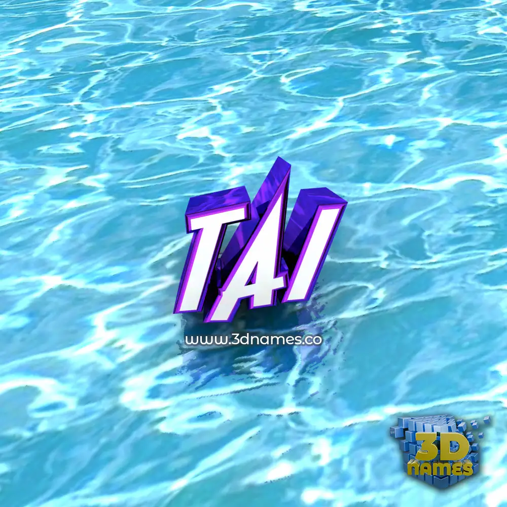 tai in Water style - 3D name wallpaper
