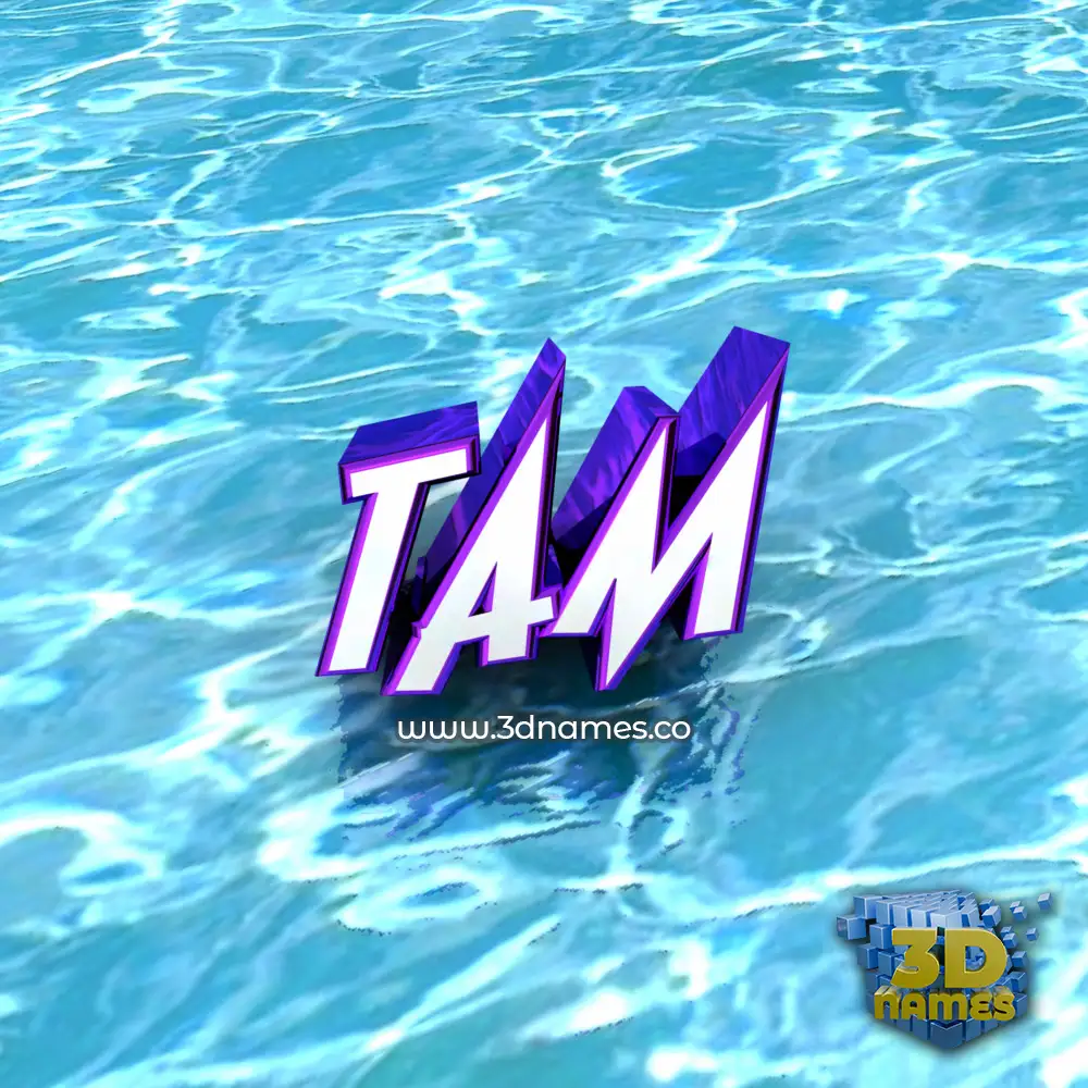 tam in Water style - 3D name wallpaper