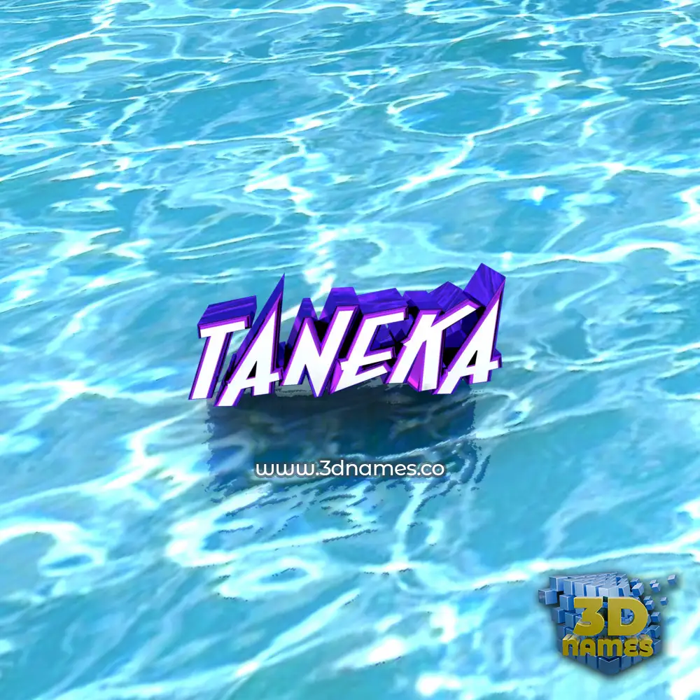 taneka in Water style - 3D name wallpaper