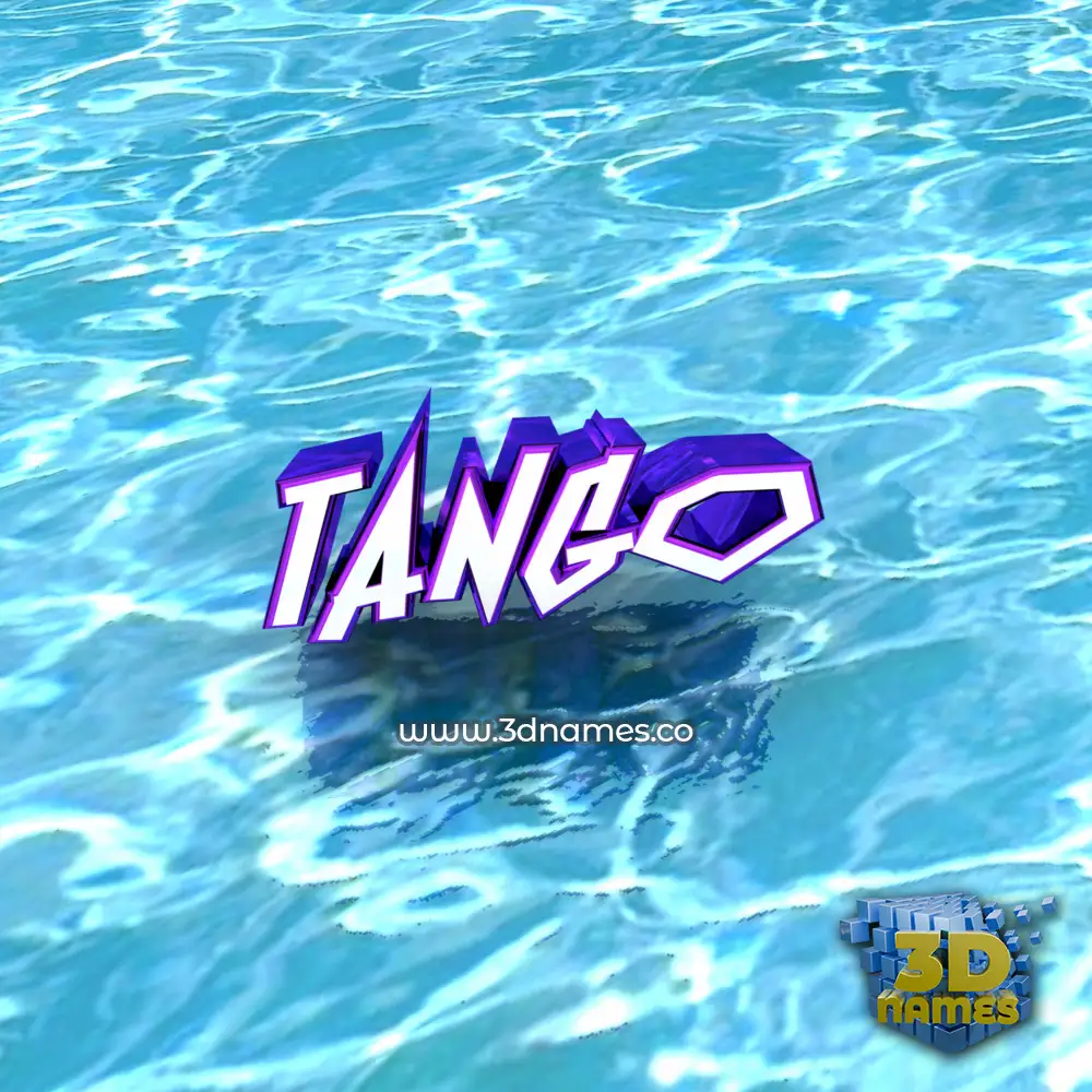 tango in Water style - 3D name wallpaper