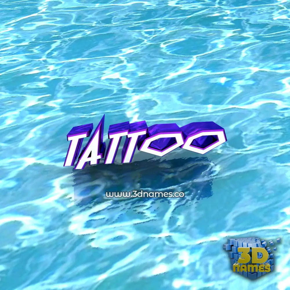 tattoo in Water style - 3D name wallpaper