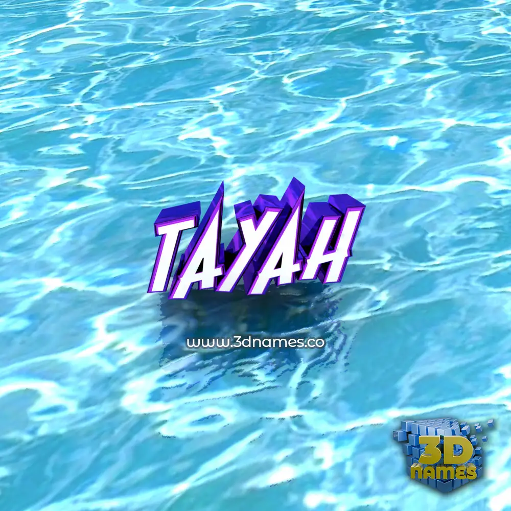 tayah in Water style - 3D name wallpaper