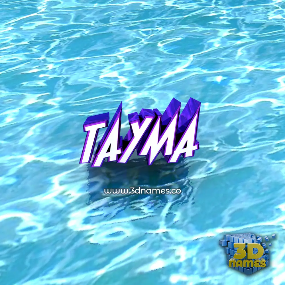 tayma in Water style - 3D name wallpaper