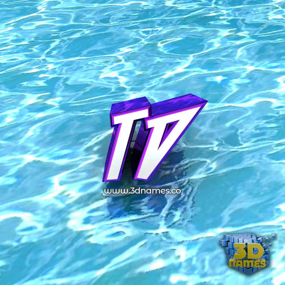 td in Water style - 3D name wallpaper