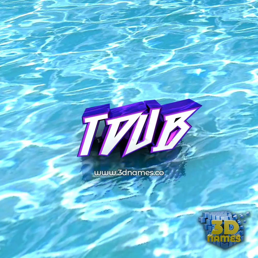 tdub in Water style - 3D name wallpaper
