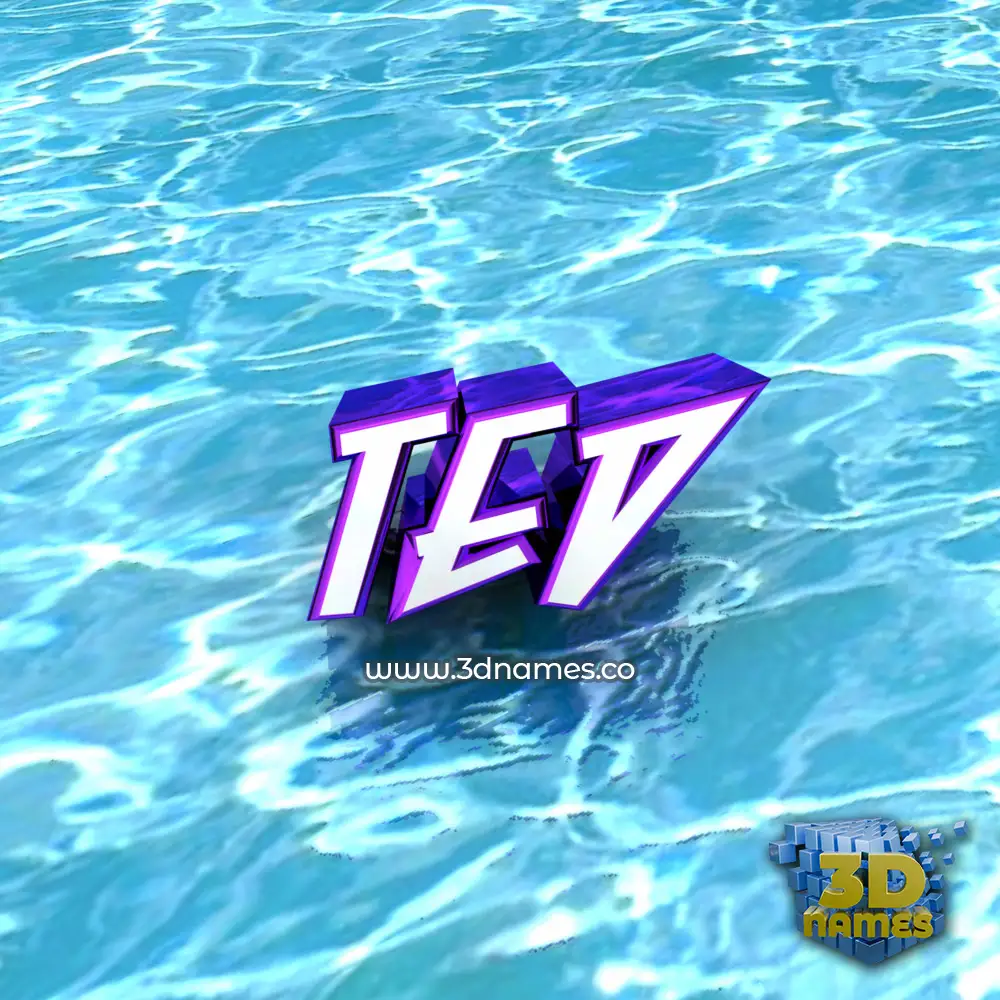 ted in Water style - 3D name wallpaper