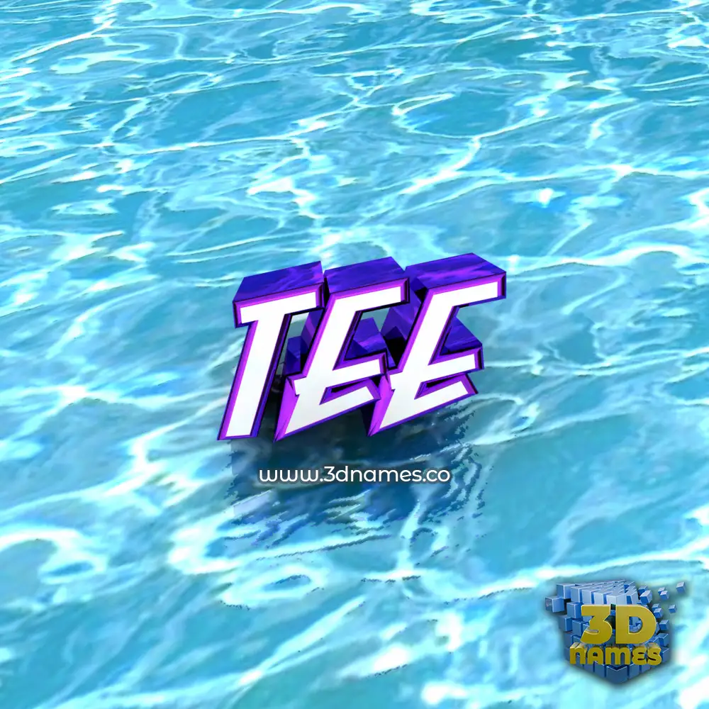 tee in Water style - 3D name wallpaper