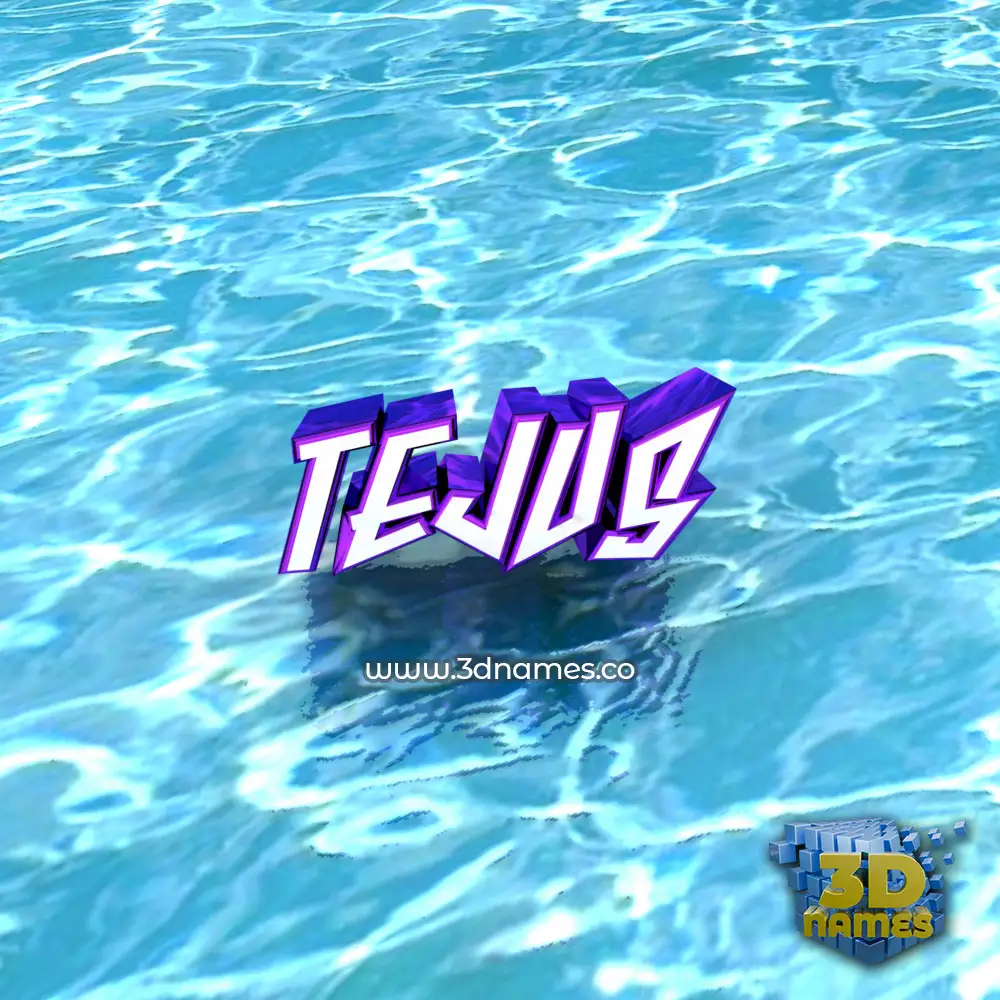 tejus in Water style - 3D name wallpaper